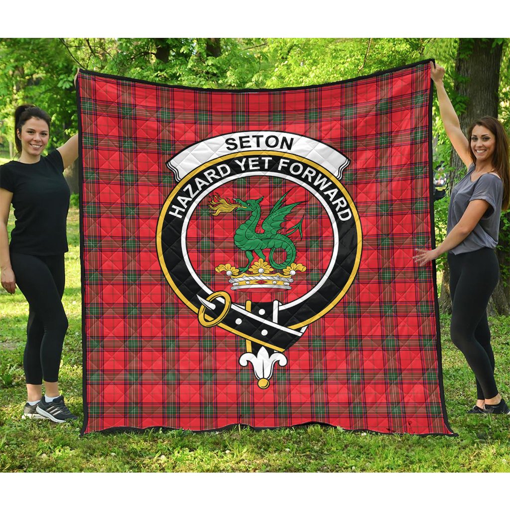 Seton Modern Tartan Crest Quilt