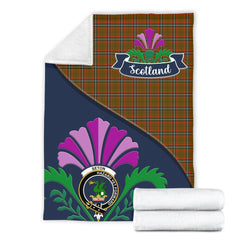 Seton Tartan Crest Premium Blanket - Thistle Style