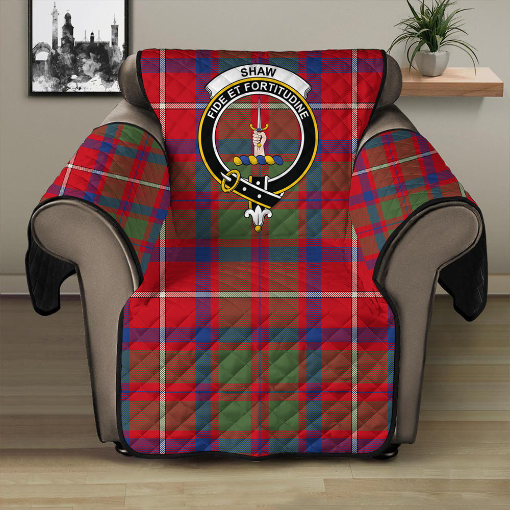 Shaw Red Modern Tartan Crest Sofa Protector