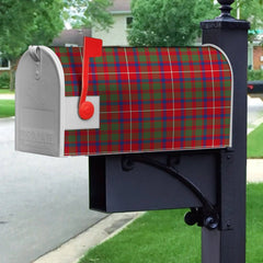 Shaw Red Modern Tartan Crest Mailbox