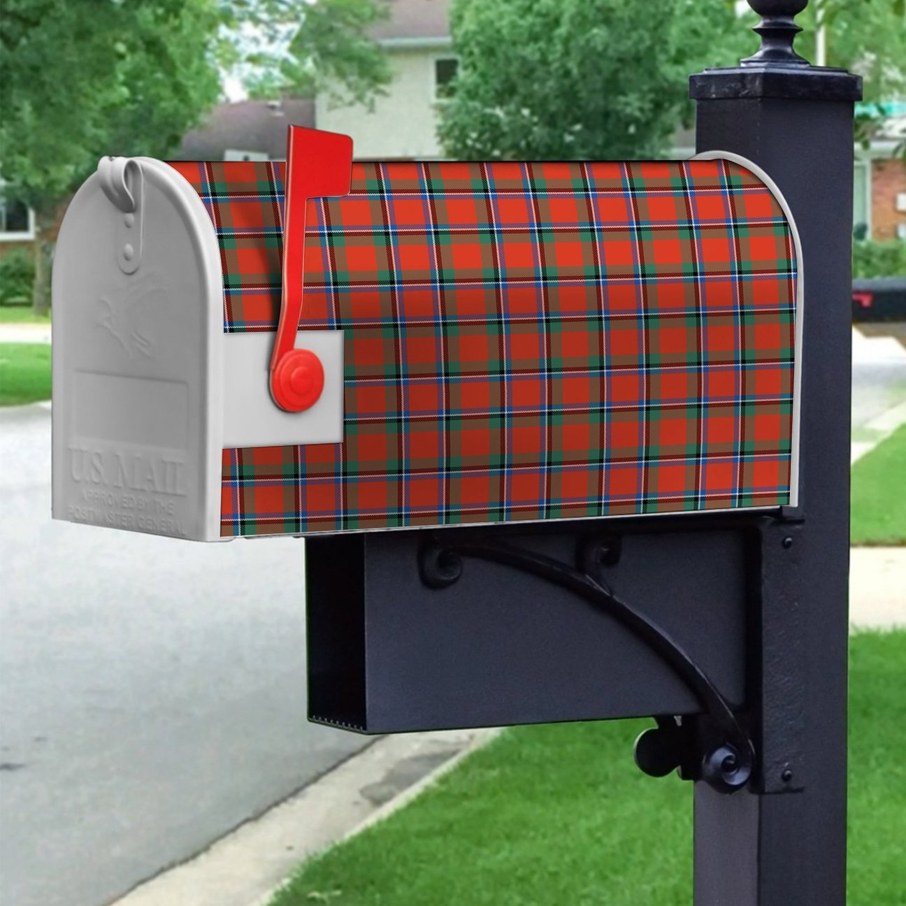 Sinclair Ancient Tartan Crest Mailbox