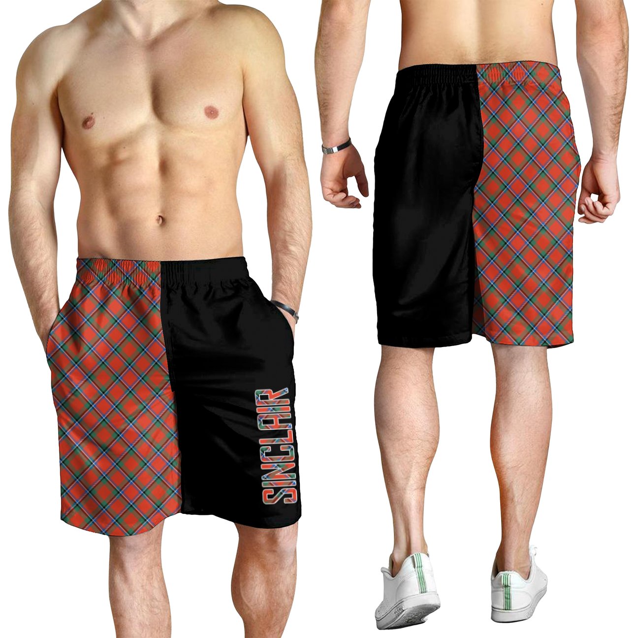 Sinclair Ancient Tartan Crest Men's Short - Cross Style