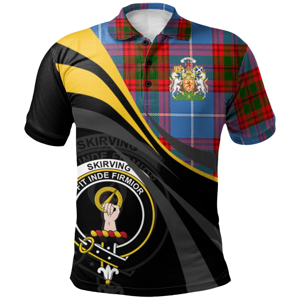 Skirving Tartan Polo Shirt - Royal Coat Of Arms Style