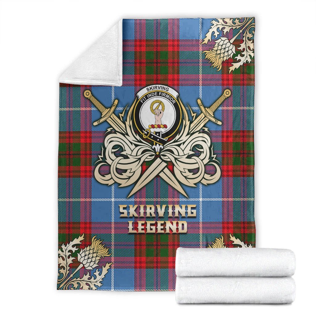 Skirving Tartan Gold Courage Symbol Blanket