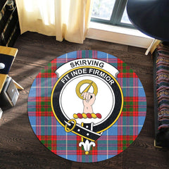 Skirving Tartan Crest Round Rug