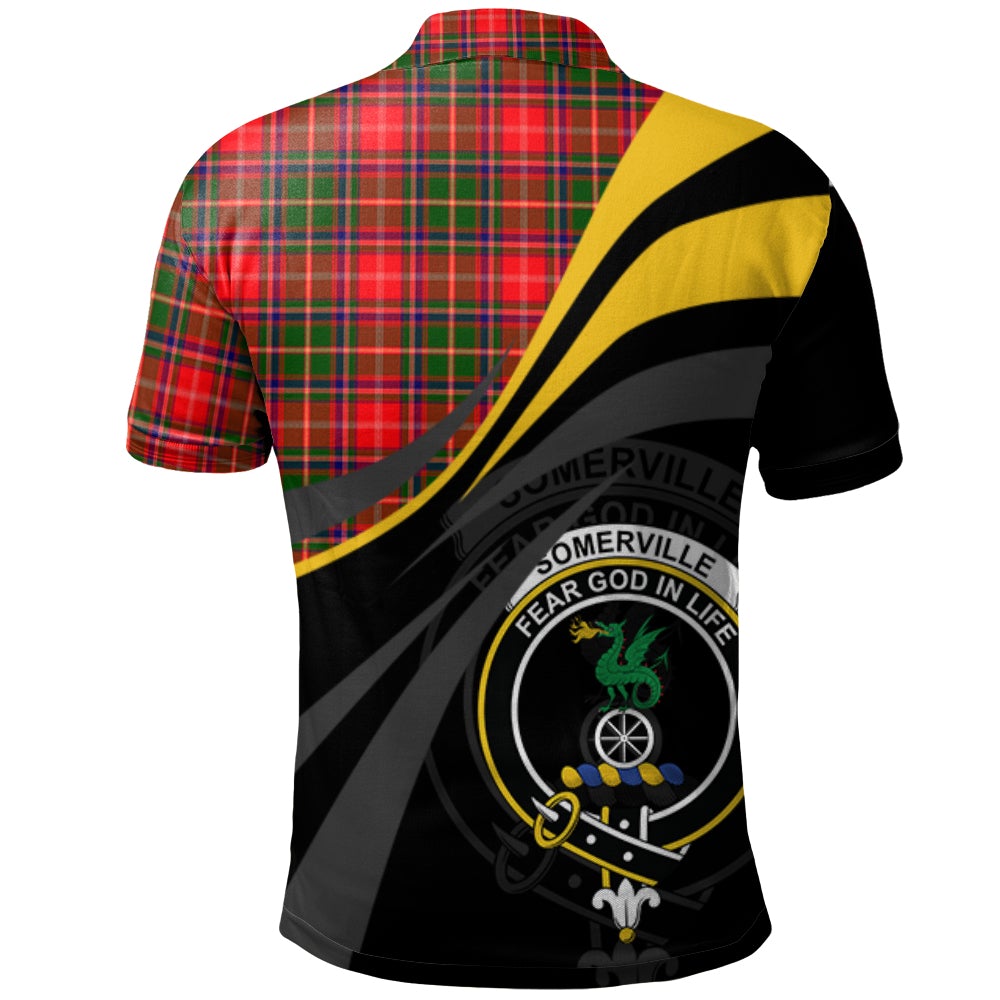 Somerville Modern Tartan Polo Shirt - Royal Coat Of Arms Style