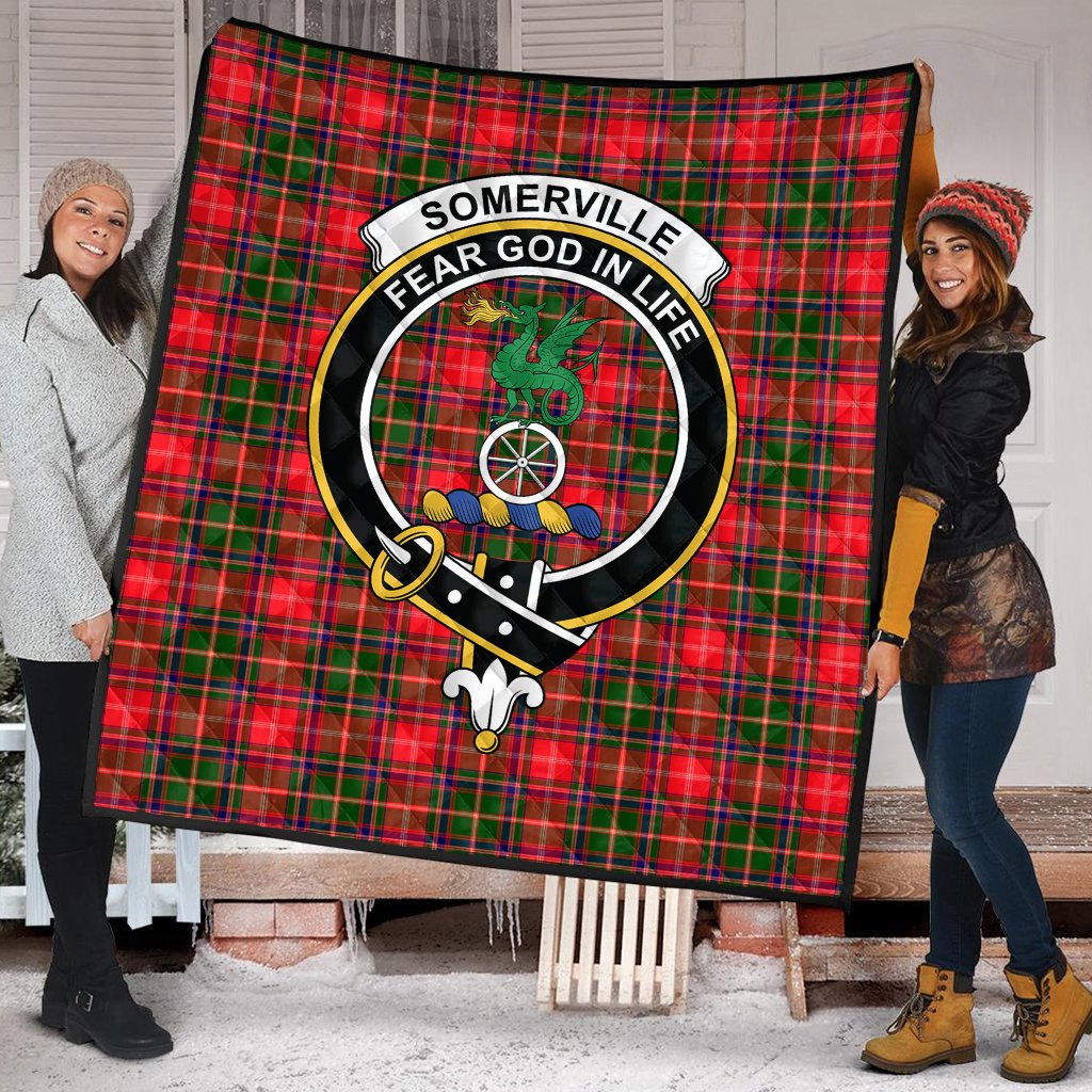 Somerville Modern Tartan Crest Quilt