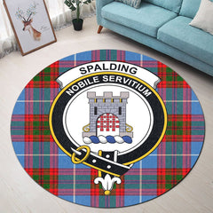 Spalding Tartan Crest Round Rug