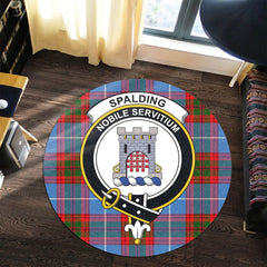 Spalding Tartan Crest Round Rug