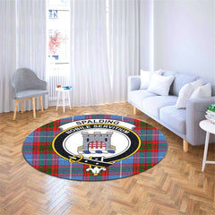 Spalding Tartan Crest Round Rug