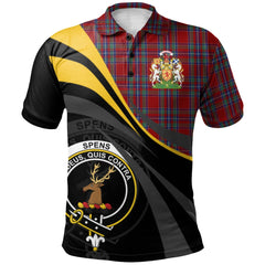 Spens Tartan Polo Shirt - Royal Coat Of Arms Style