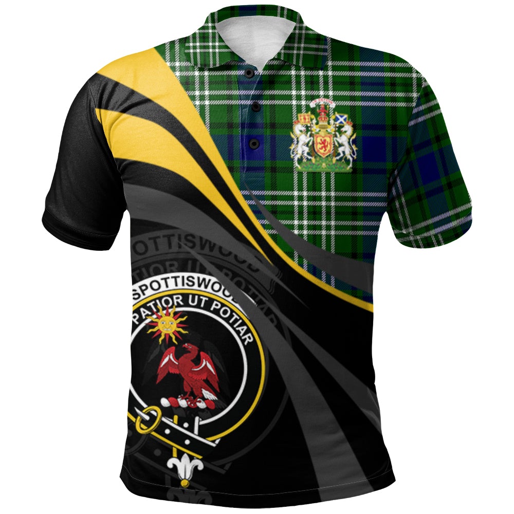 Spottiswood Tartan Polo Shirt - Royal Coat Of Arms Style