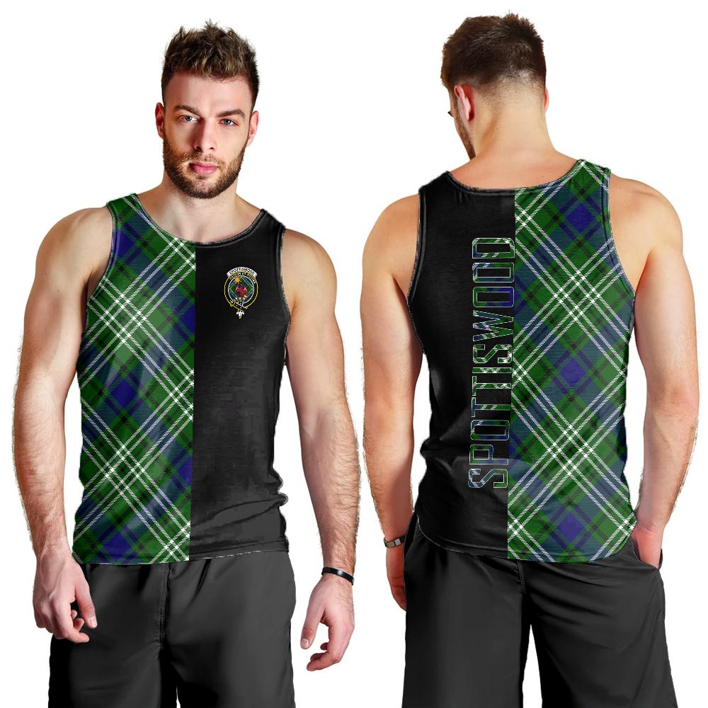 Spottiswood Tartan Crest Men's Tank Top - Cross Style