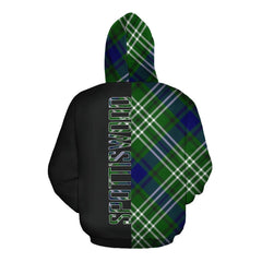 Spottiswood Tartan Hoodie Half of Me - Cross Style