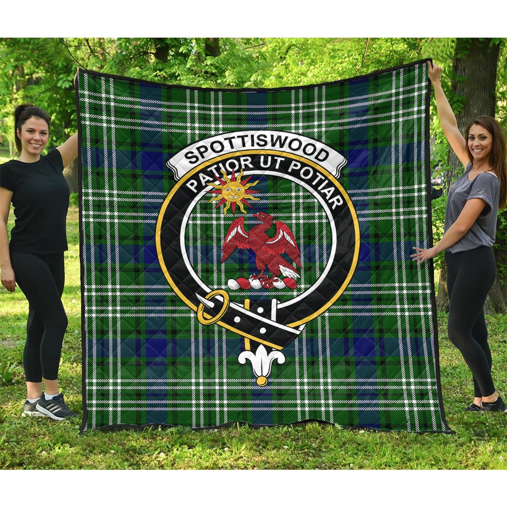 Spottiswood Tartan Crest Quilt