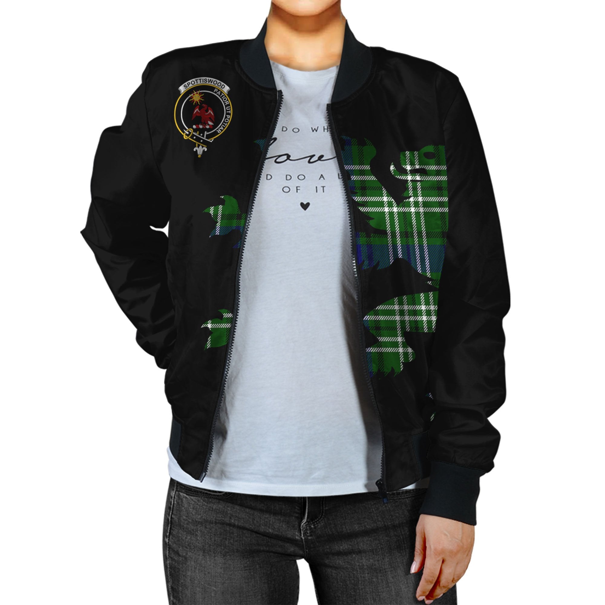 Spottiswood Tartan Bomber Jacket Lion & Thistle