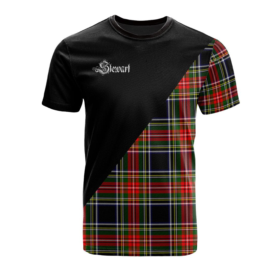 Stewart Black Tartan - Military T-Shirt