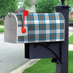 Stewart Muted Blue Tartan Crest Mailbox