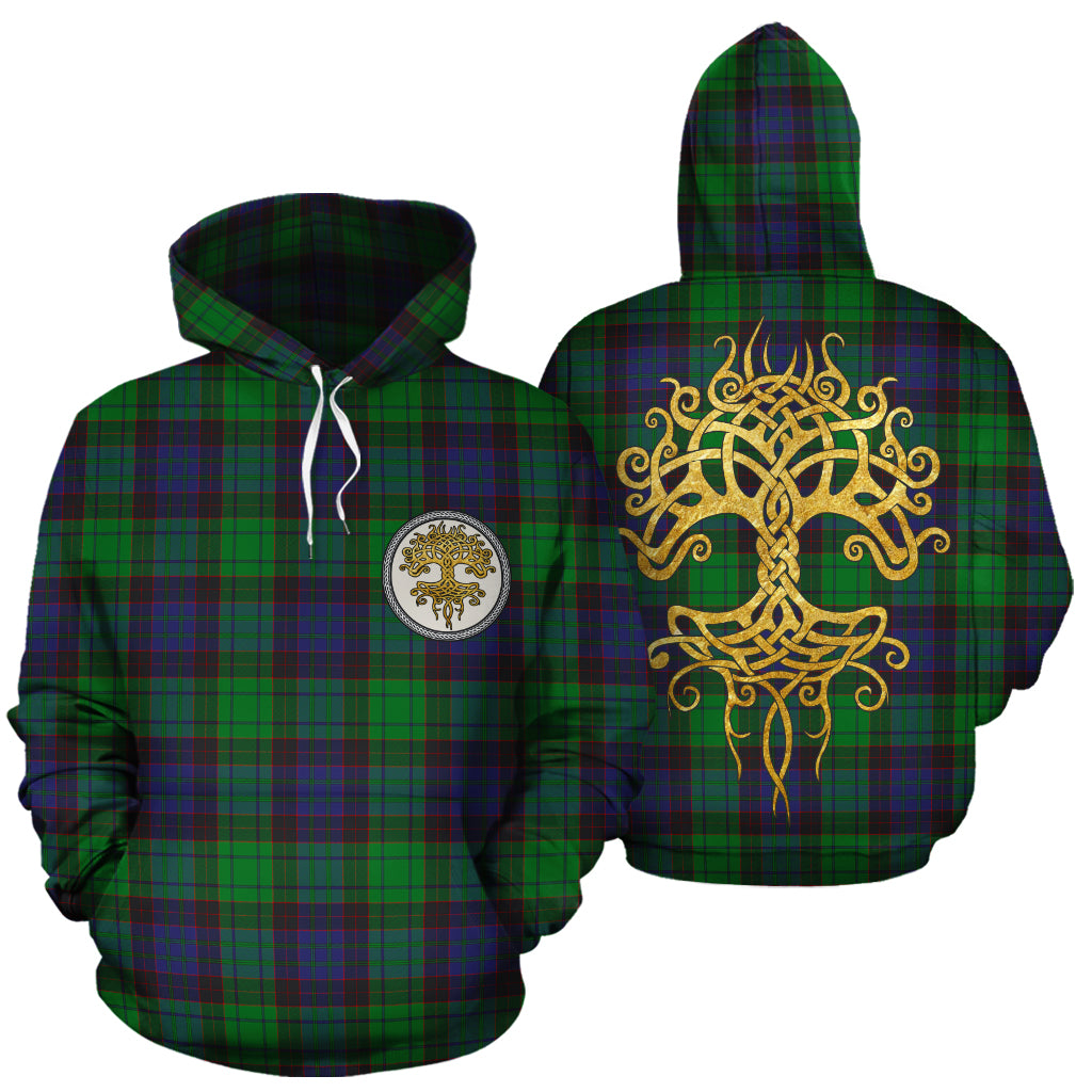 Stewart Old Modern Tartan Hoodie - Tree Of Life