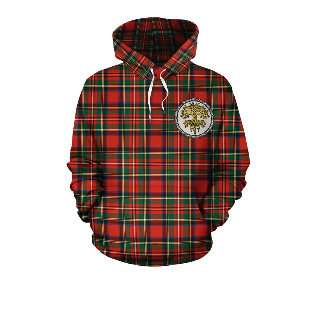 Stewart Royal Modern Tartan Hoodie - Tree Of Life