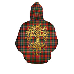 Stewart Royal Modern Tartan Hoodie - Tree Of Life