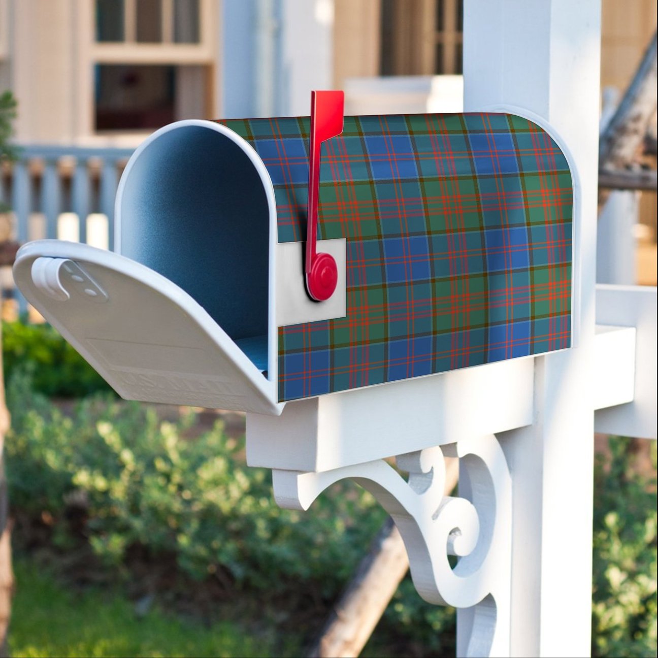 Stewart Of Appin Hunting Ancient Tartan Crest Mailbox