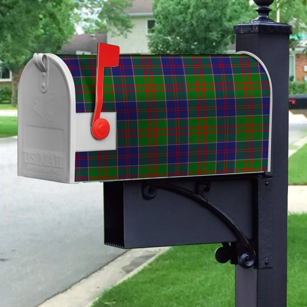 Stewart Of Appin Hunting Modern Tartan Crest Mailbox