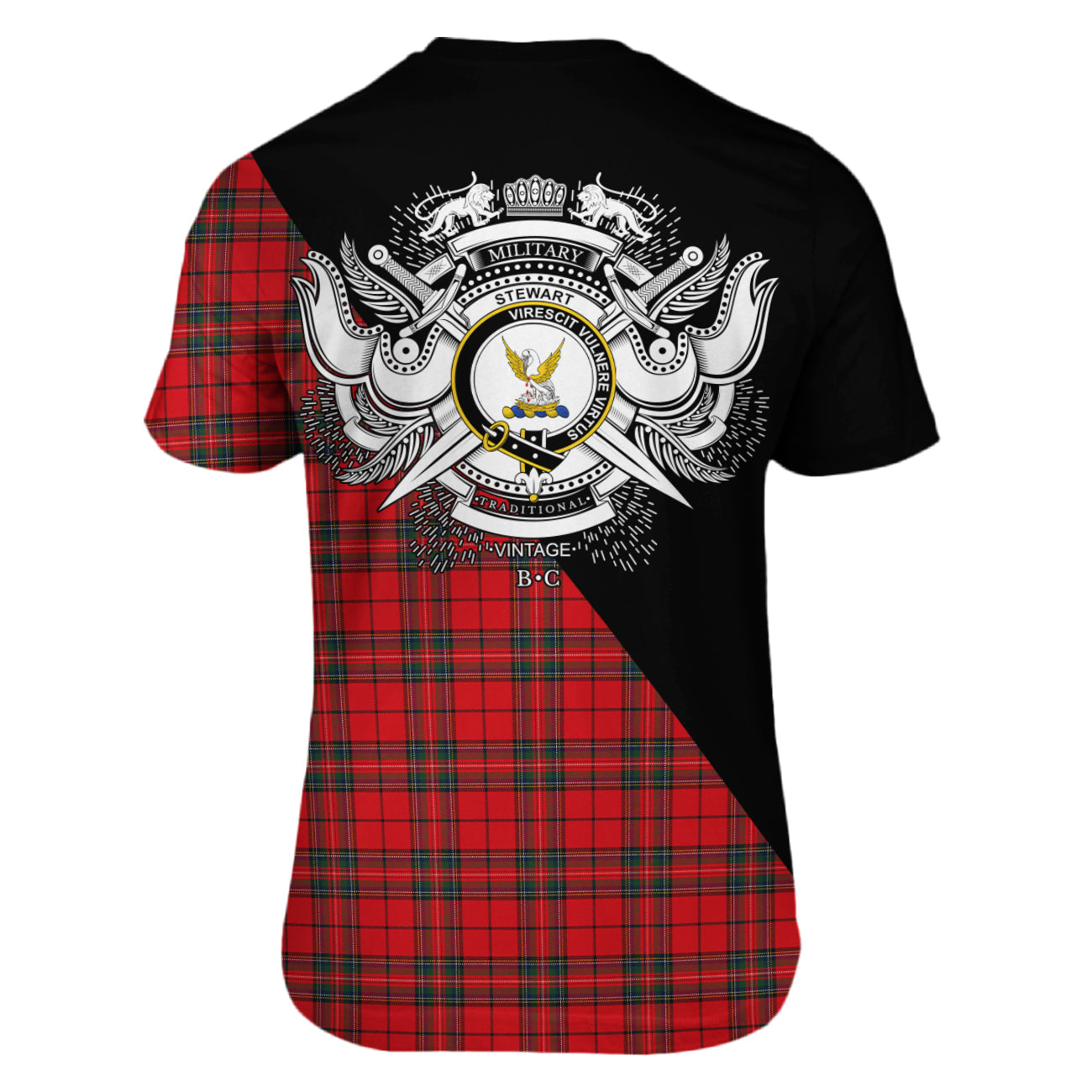 Stewart of Galloway Tartan - Military T-Shirt