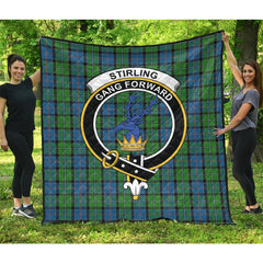 Stirling Tartan Crest Quilt