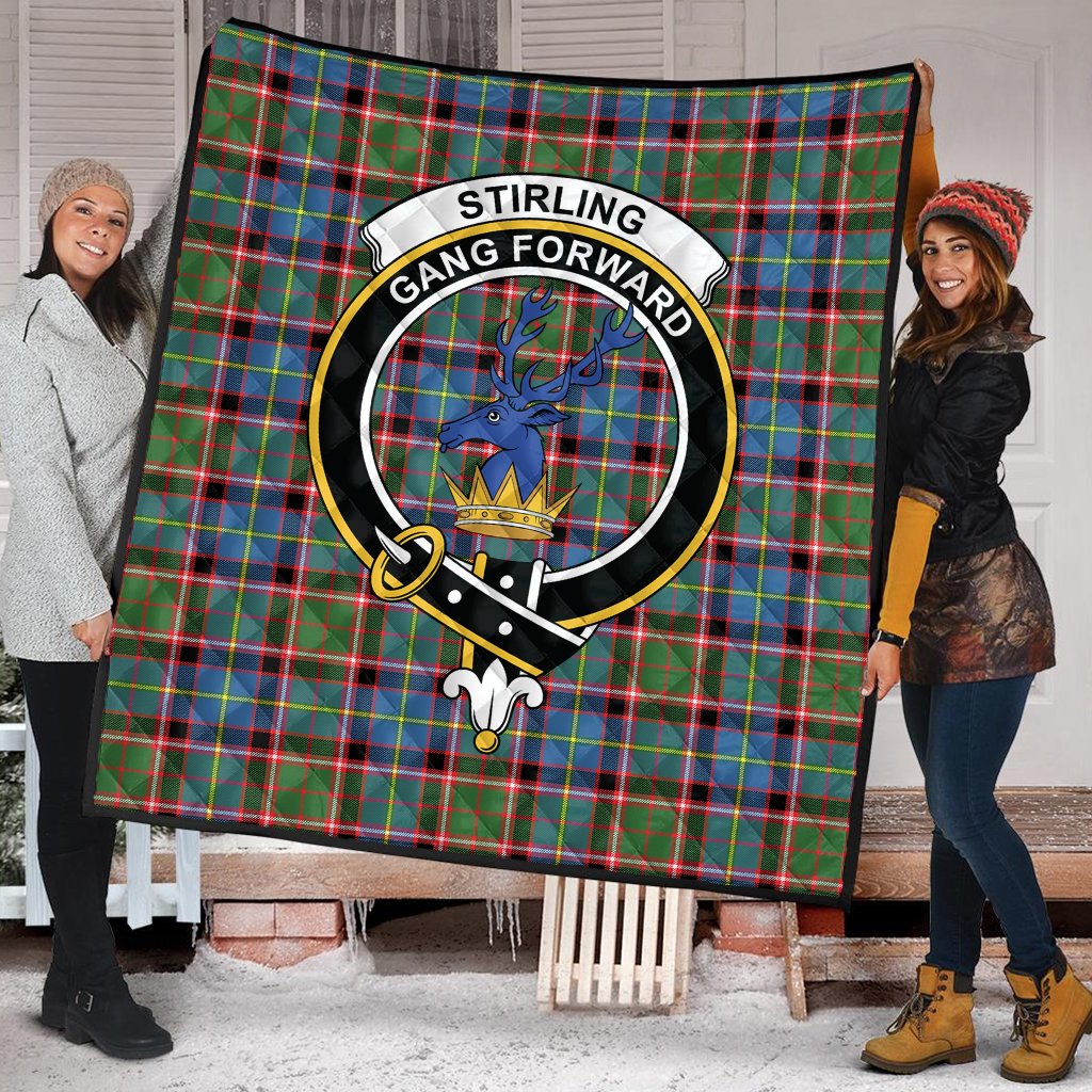 Stirling Bannockburn Tartan Crest Quilt