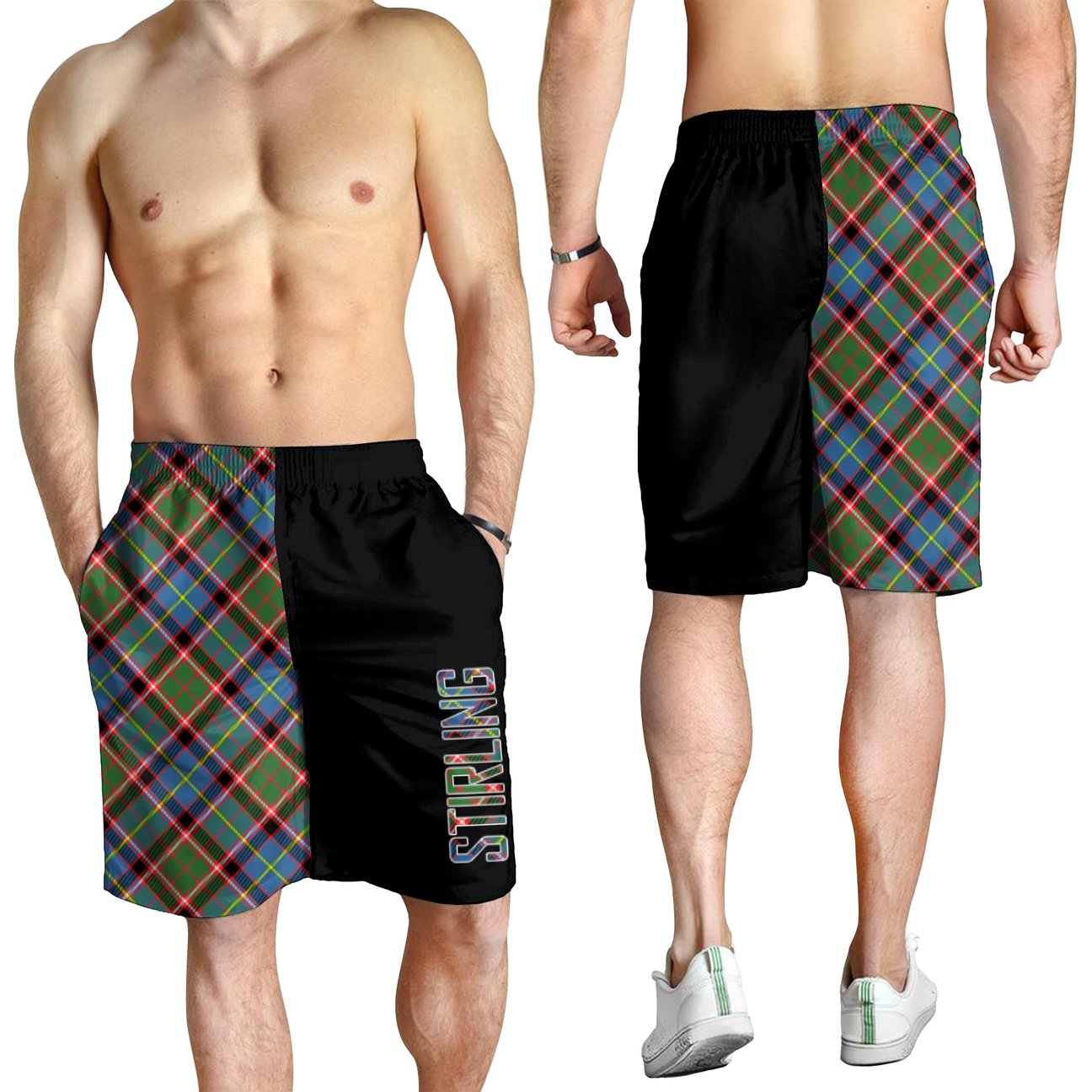 Stirling Bannockburn Tartan Crest Men's Short - Cross Style