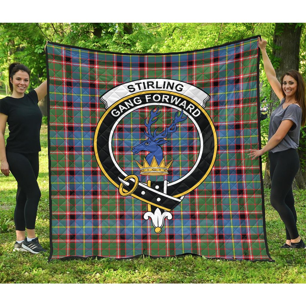 Stirling Bannockburn Tartan Crest Quilt