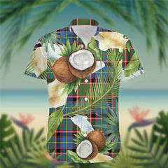 Stirling (of Keir) Tartan Hawaiian Shirt Hibiscus, Coconut, Parrot, Pineapple - Tropical Garden Shirt