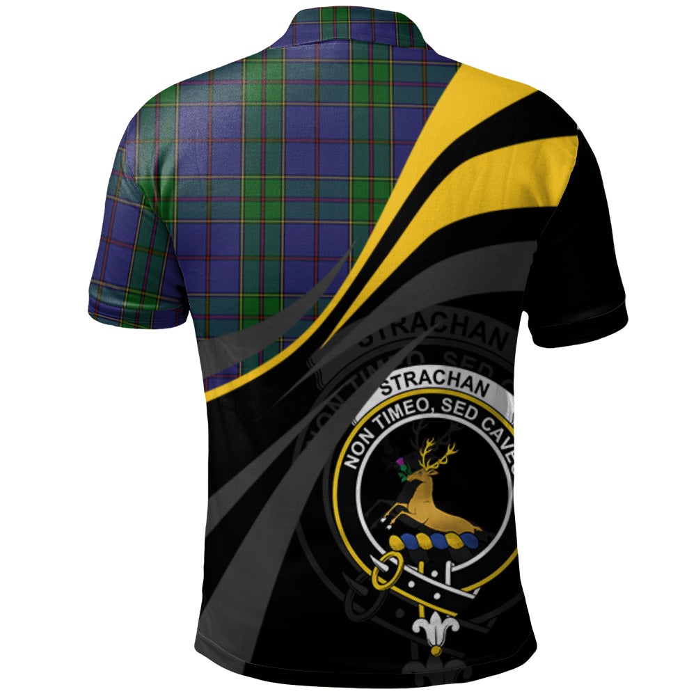 Strachan Tartan Polo Shirt - Royal Coat Of Arms Style