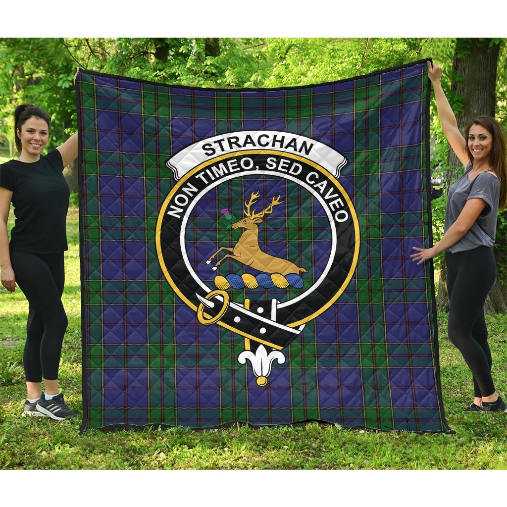 Strachan Tartan Crest Quilt