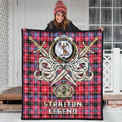 Straiton Tartan Crest Legend Gold Royal Premium Quilt