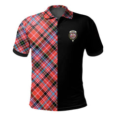 Straiton Tartan Polo Shirt Half of Me - Cross Style