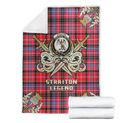 Straiton Tartan Gold Courage Symbol Blanket