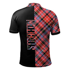 Straiton Tartan Polo Shirt Half of Me - Cross Style