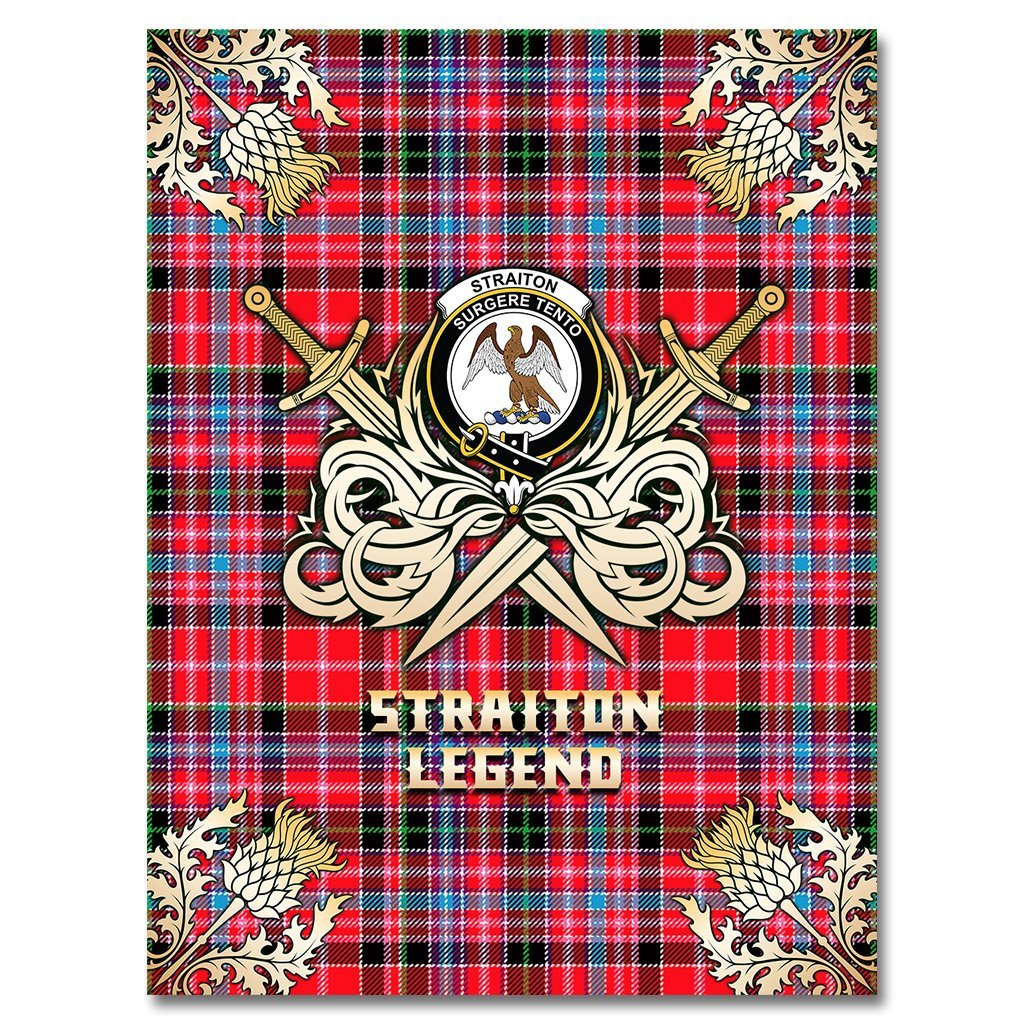 Straiton Tartan Gold Courage Symbol Blanket