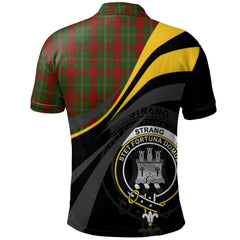 Strang Tartan Polo Shirt - Royal Coat Of Arms Style