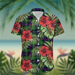 Sutherland II Tartan Hawaiian Shirt Hibiscus, Coconut, Parrot, Pineapple - Tropical Garden Shirt