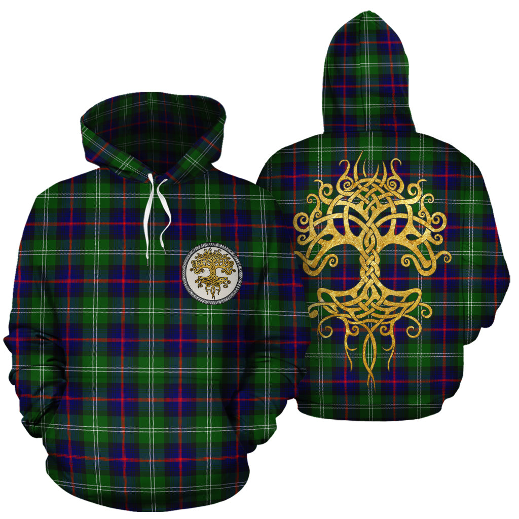 Sutherland Modern Tartan Hoodie - Tree Of Life