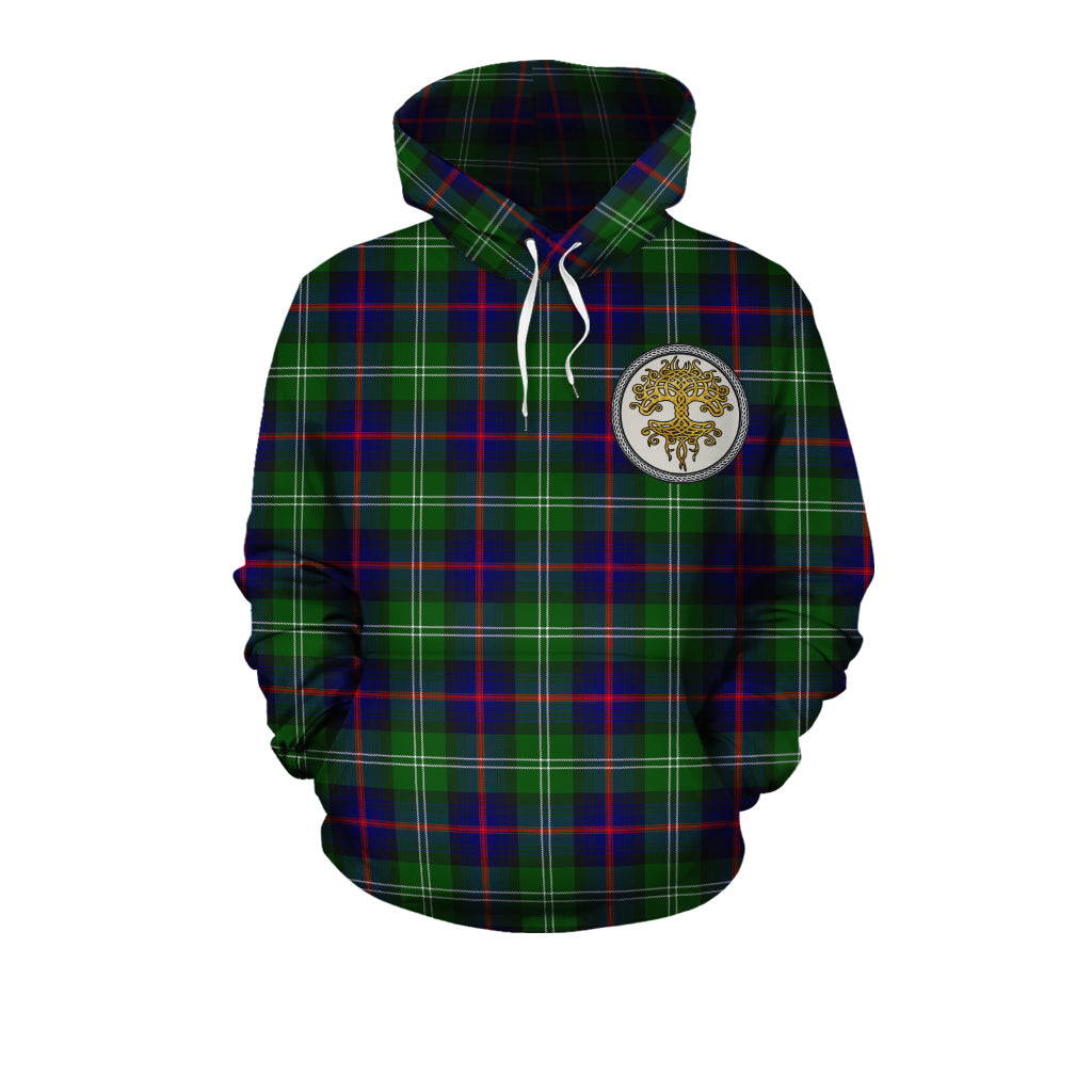 Sutherland Modern Tartan Hoodie - Tree Of Life