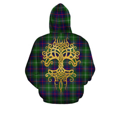 Sutherland Modern Tartan Hoodie - Tree Of Life