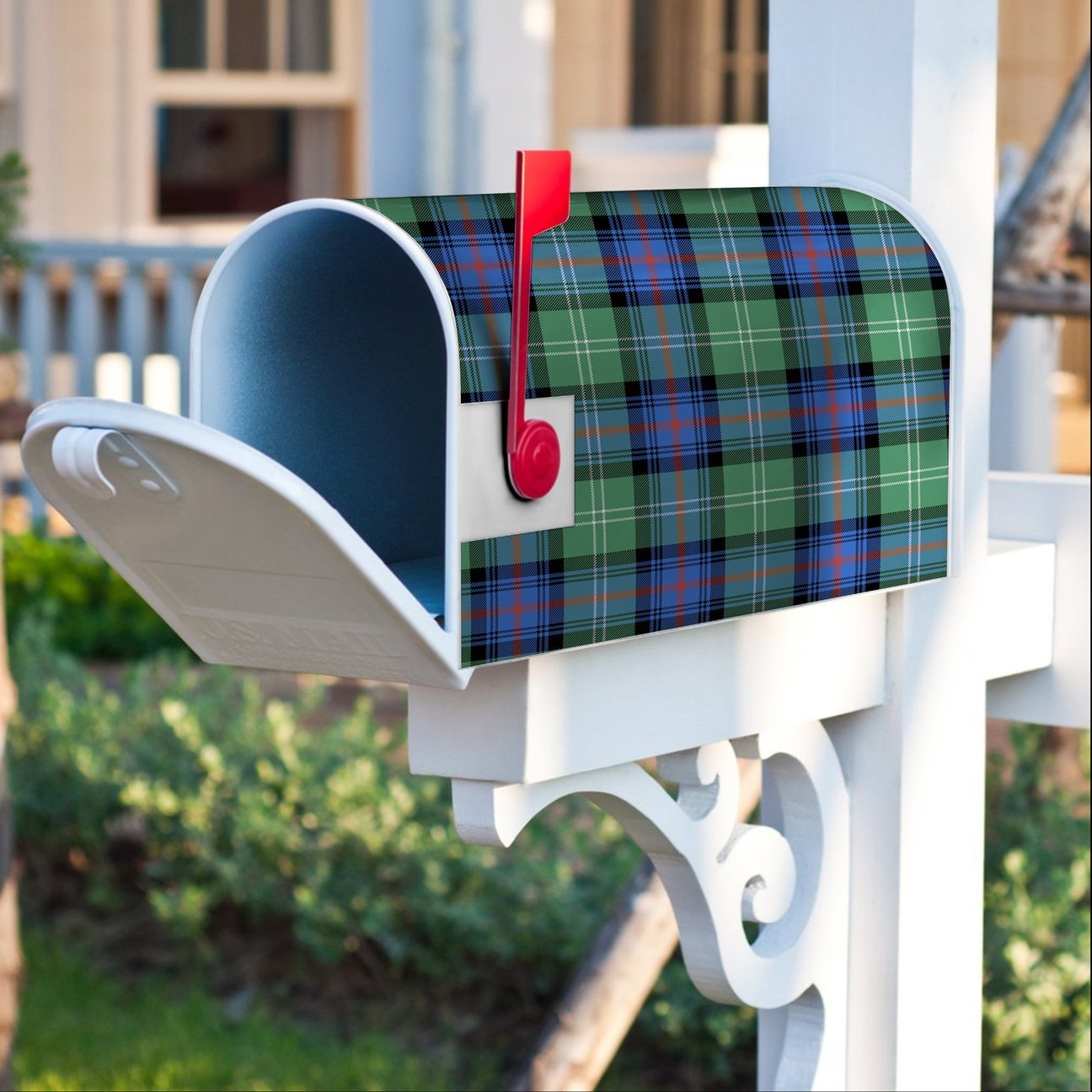 Sutherland Old Ancient Tartan Crest Mailbox