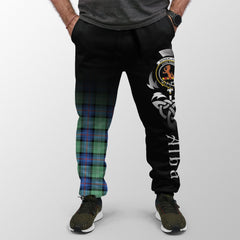 Sutherland Old Ancient Tartan Crest Jogger Sweatpants - Alba Celtic Style