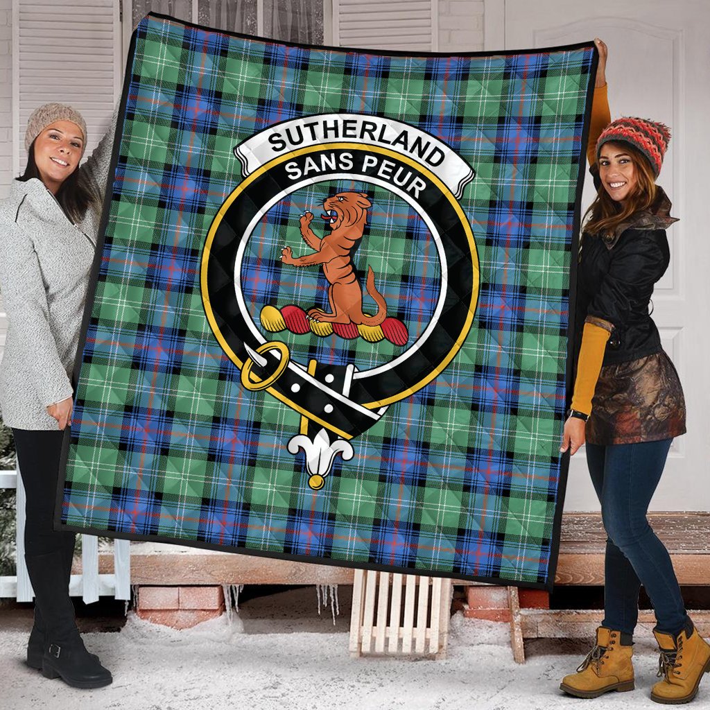 Sutherland Ancient Tartan Crest Quilt