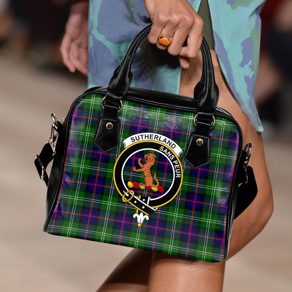 Sutherland Tartan Crest Shoulder Handbags