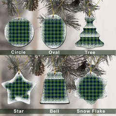 Swinton Tartan Christmas Ceramic Ornament - Snow Style